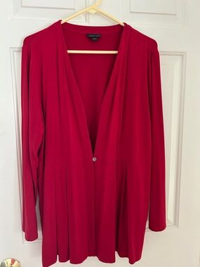 J. Jill Red Wearever Collection Knit Top Size L